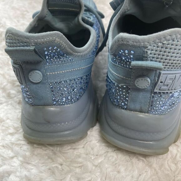 Steve Madden Maxima Blue Rhinestone Embellished slip on Sneakers Size9.5M - Picture 13 of 15
